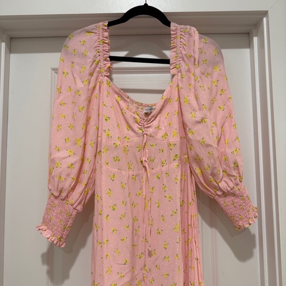 Faithfull The Brand Mathilde Midi Sun Dress | Floral Print | Size 6 | Pink - Picture 11 of 12